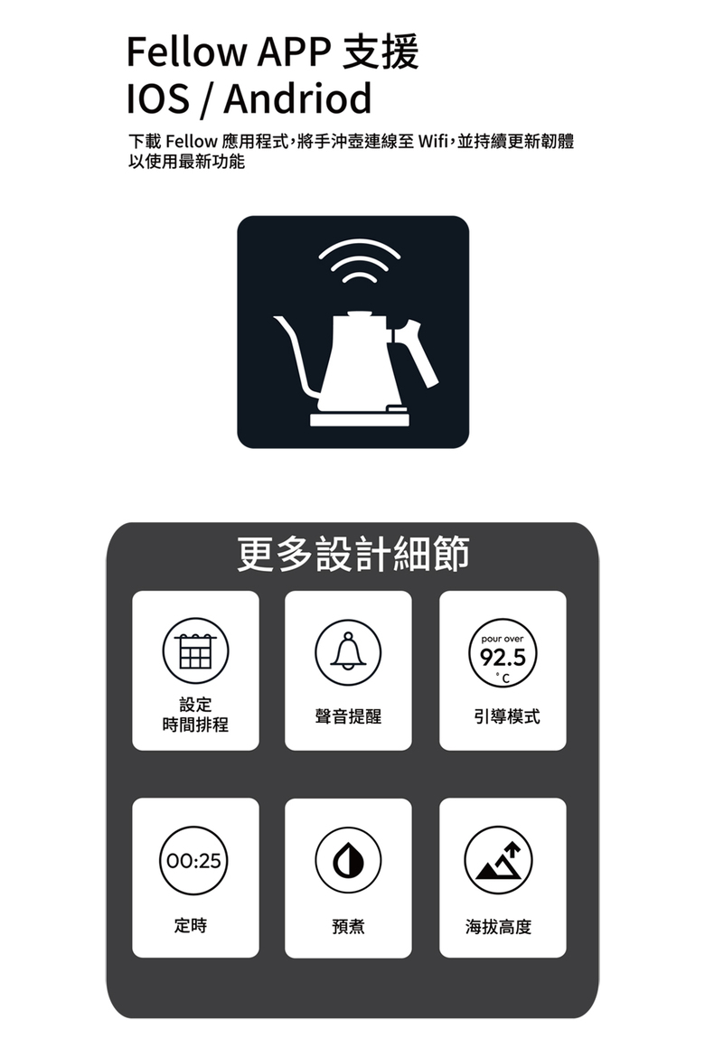 (複製)FELLOW|Stagg EKG 電子溫控手沖壺(900ml/限量墨莉綠)