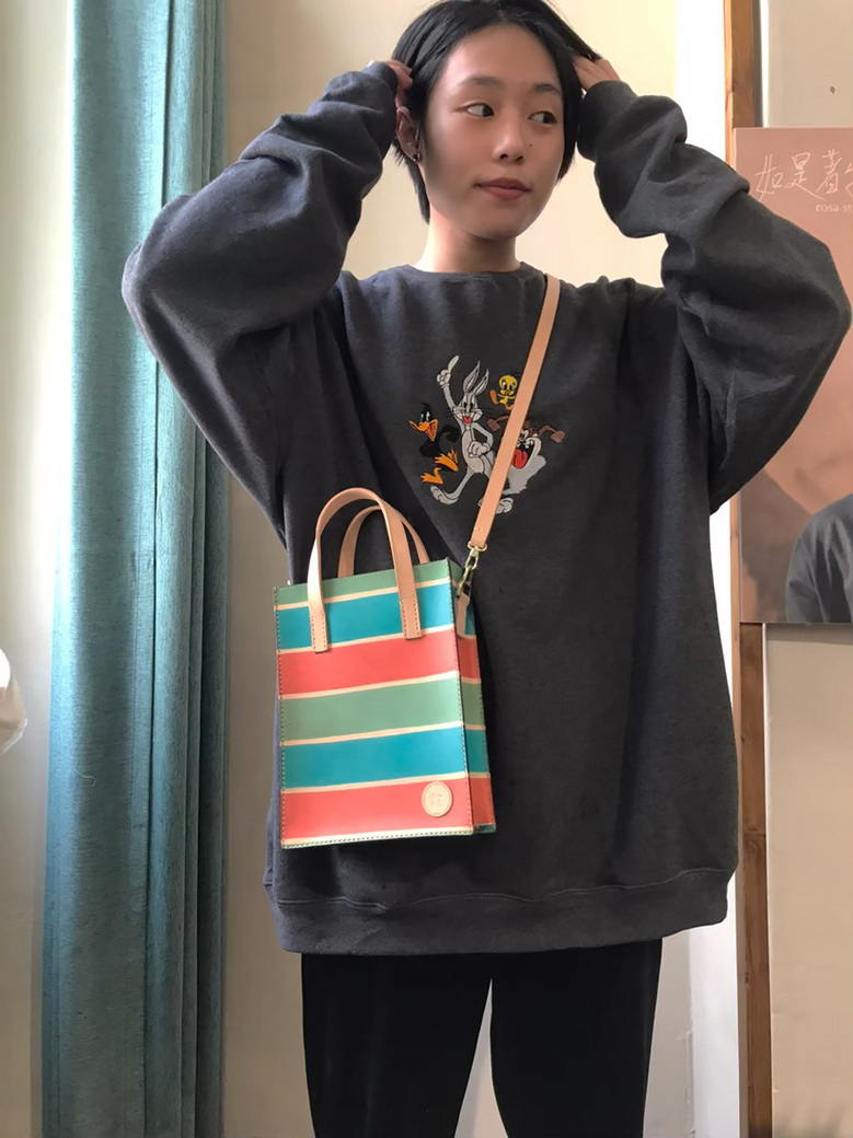 (複製)如是著物|植鞣革矮長方形的包|茄芷袋傳統三色 無背帶